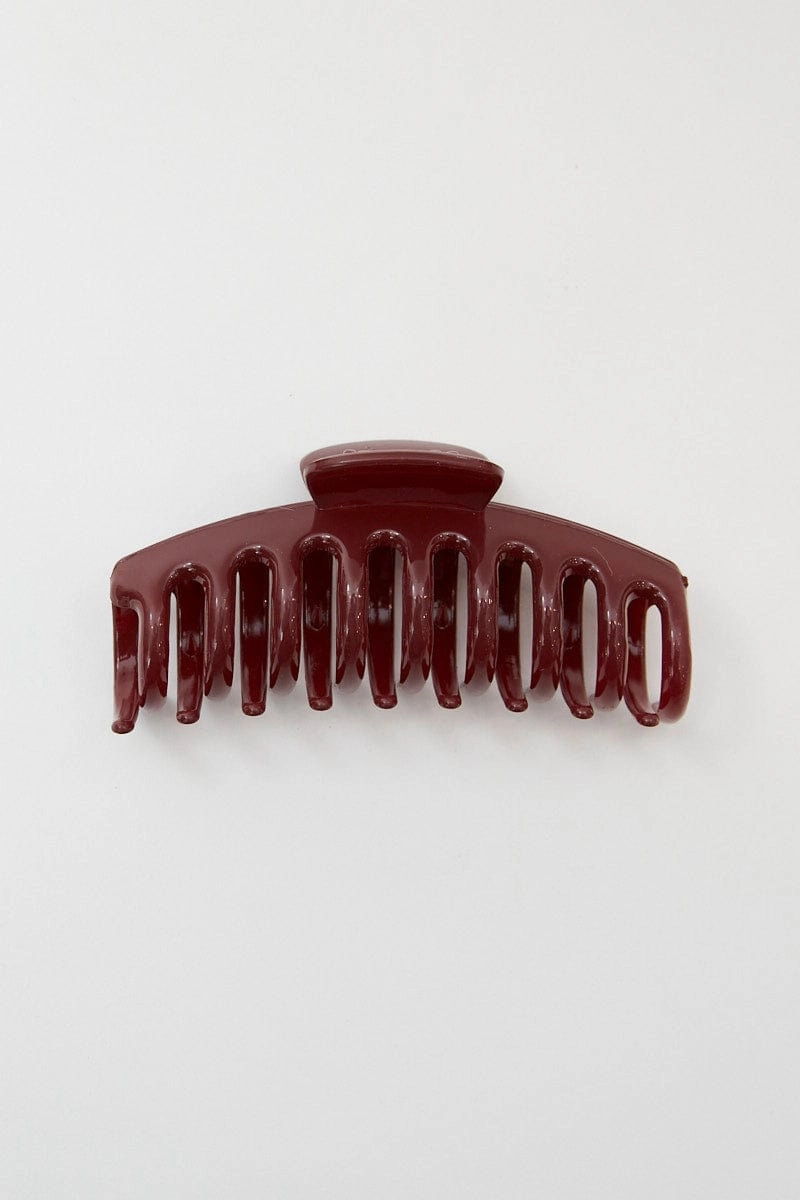 Red Classic Hair Claw Clip