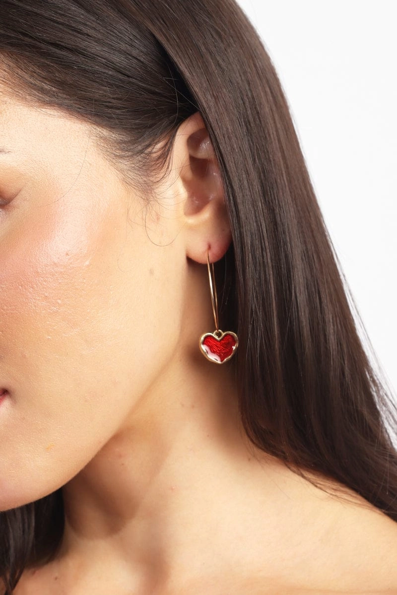Red Heart Earrings