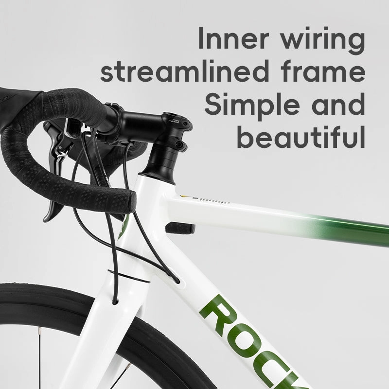 ROCKBROS 16-Speed Bend  Handlebar Road Bike Aluminum Frame Wire pull disc brake 11-32T