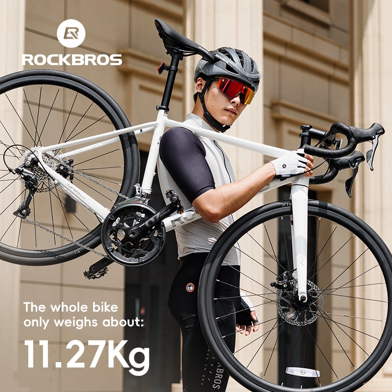 ROCKBROS 16-Speed Bend  Handlebar Road Bike Aluminum Frame Wire pull disc brake 11-32T