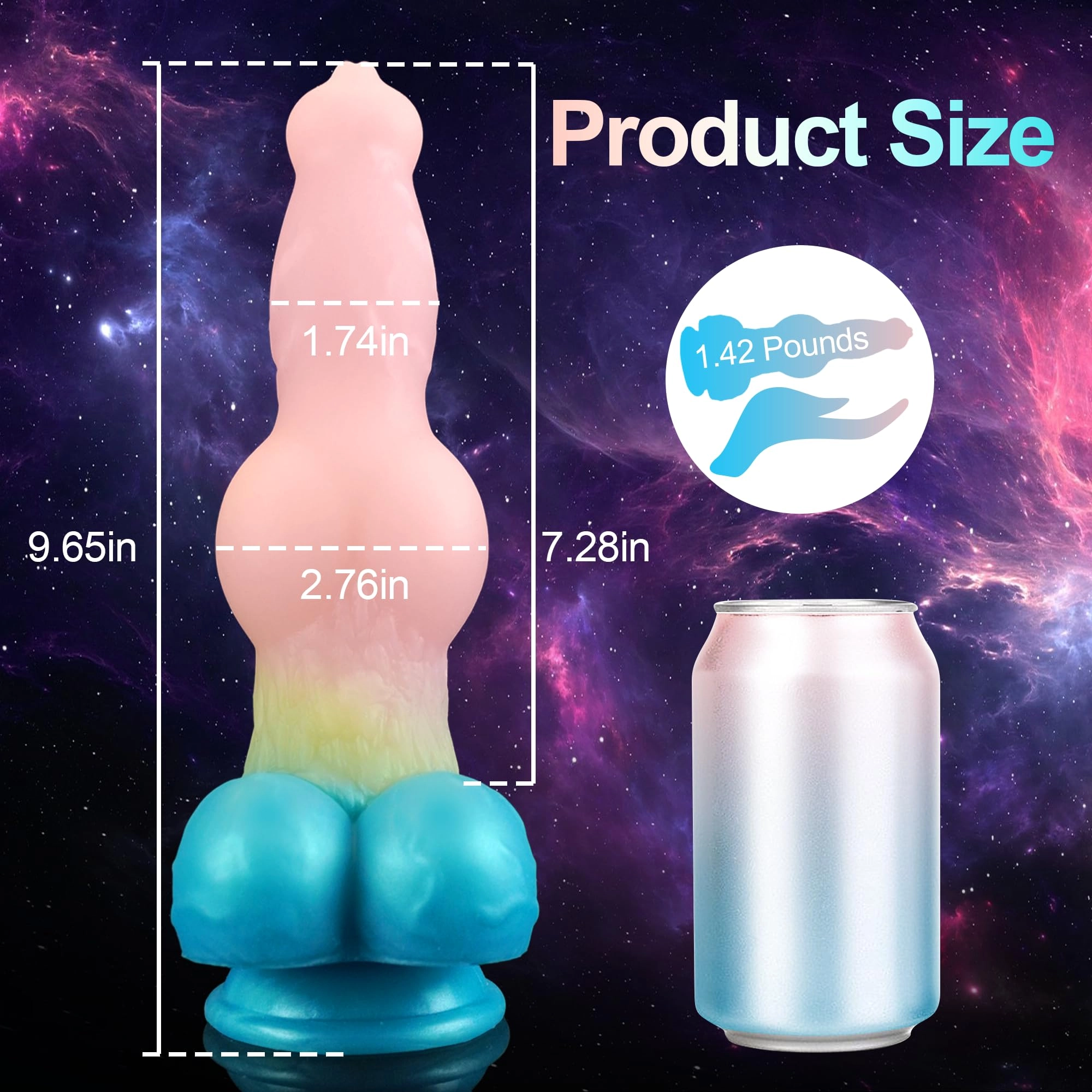 Saion 9.65 Huge Monster Dildo Fantasy With Big Knot - Laphwing
