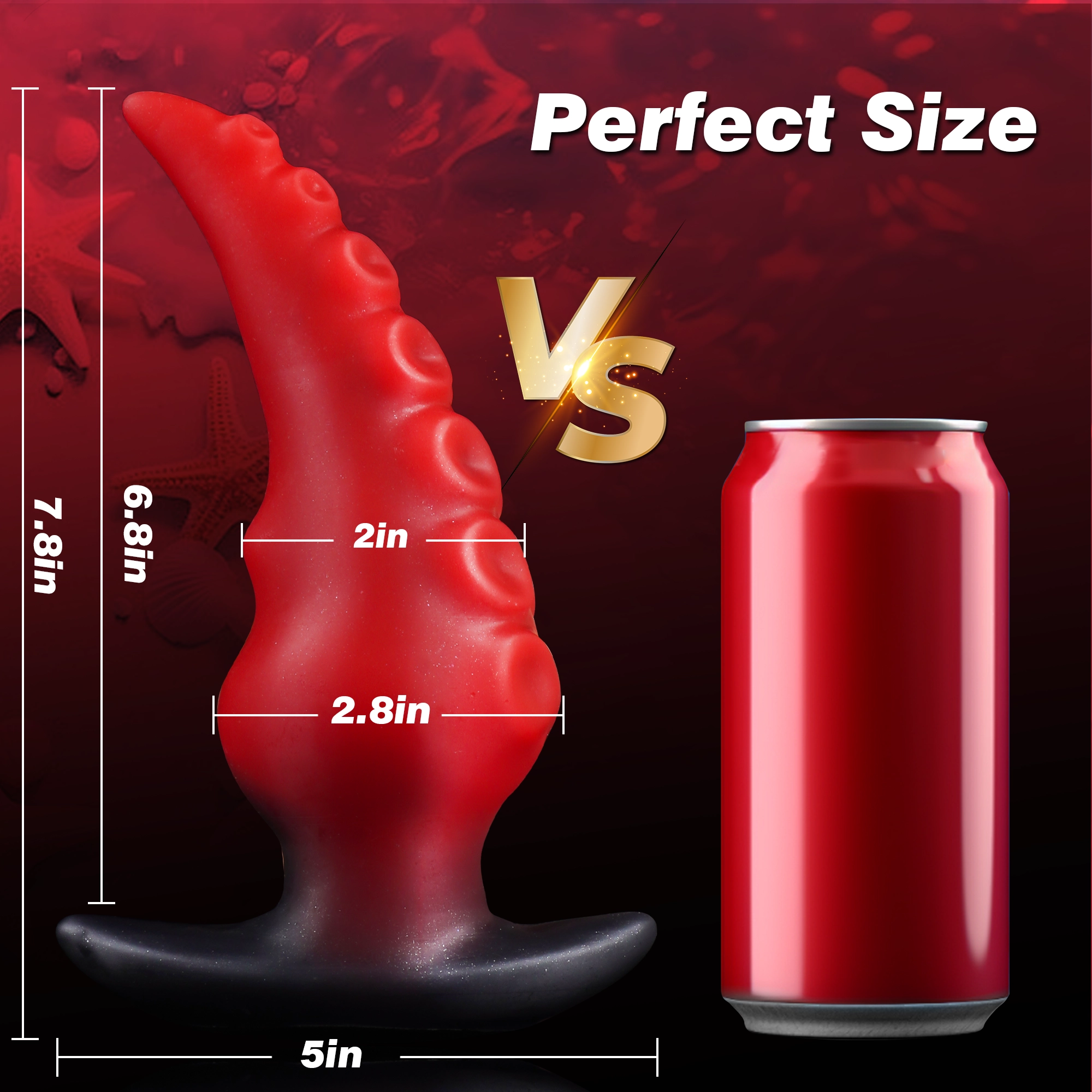 Sea Star 2.8 Diameter Huge Butt Plug Thick Anal Dildo - Laphwing