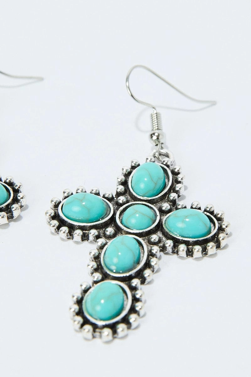 Silver Cross Earrings