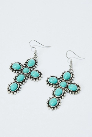 Silver Cross Earrings