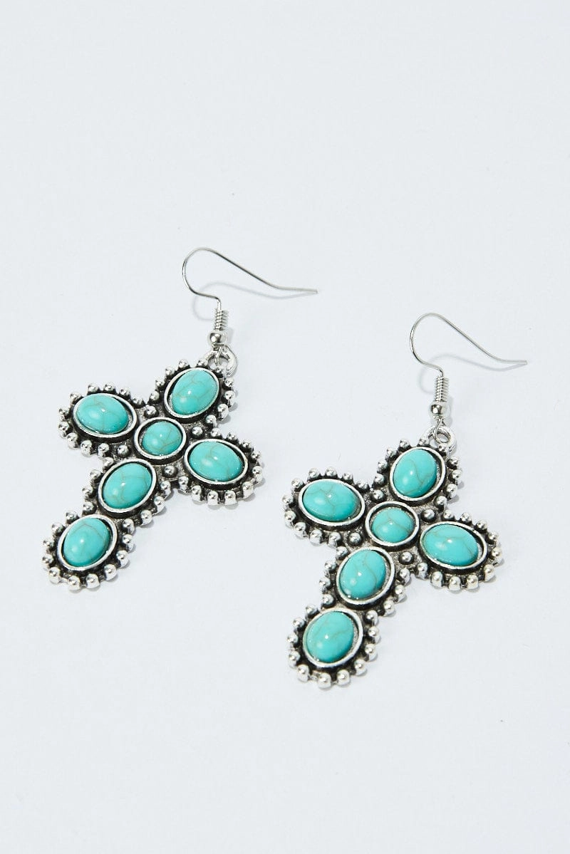 Silver Cross Earrings