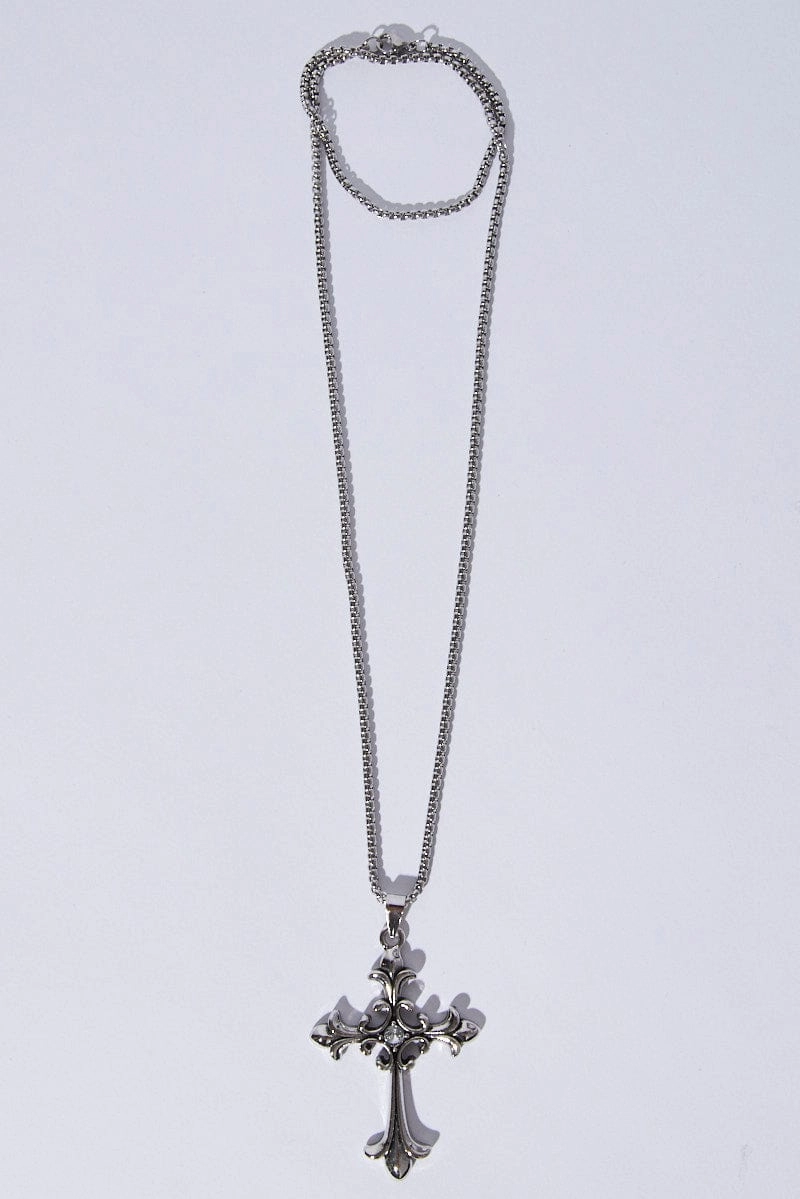 Silver Cross Necklace