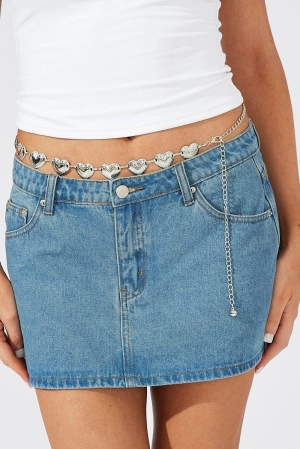 Silver Heart Belly Chain