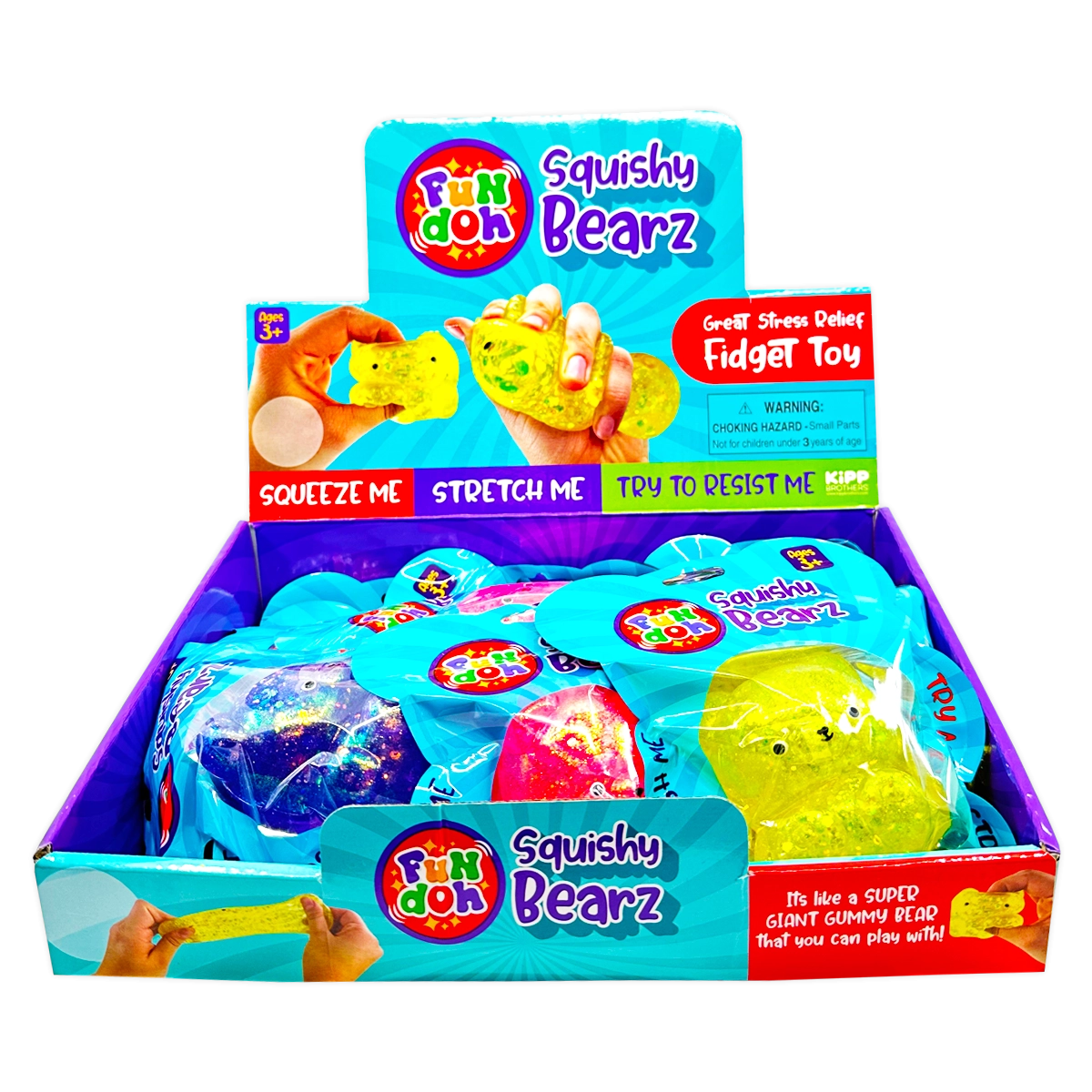Squish and Squeeze Gummy Bear Toy - 12 Pieces Per Retail Ready Display 25031