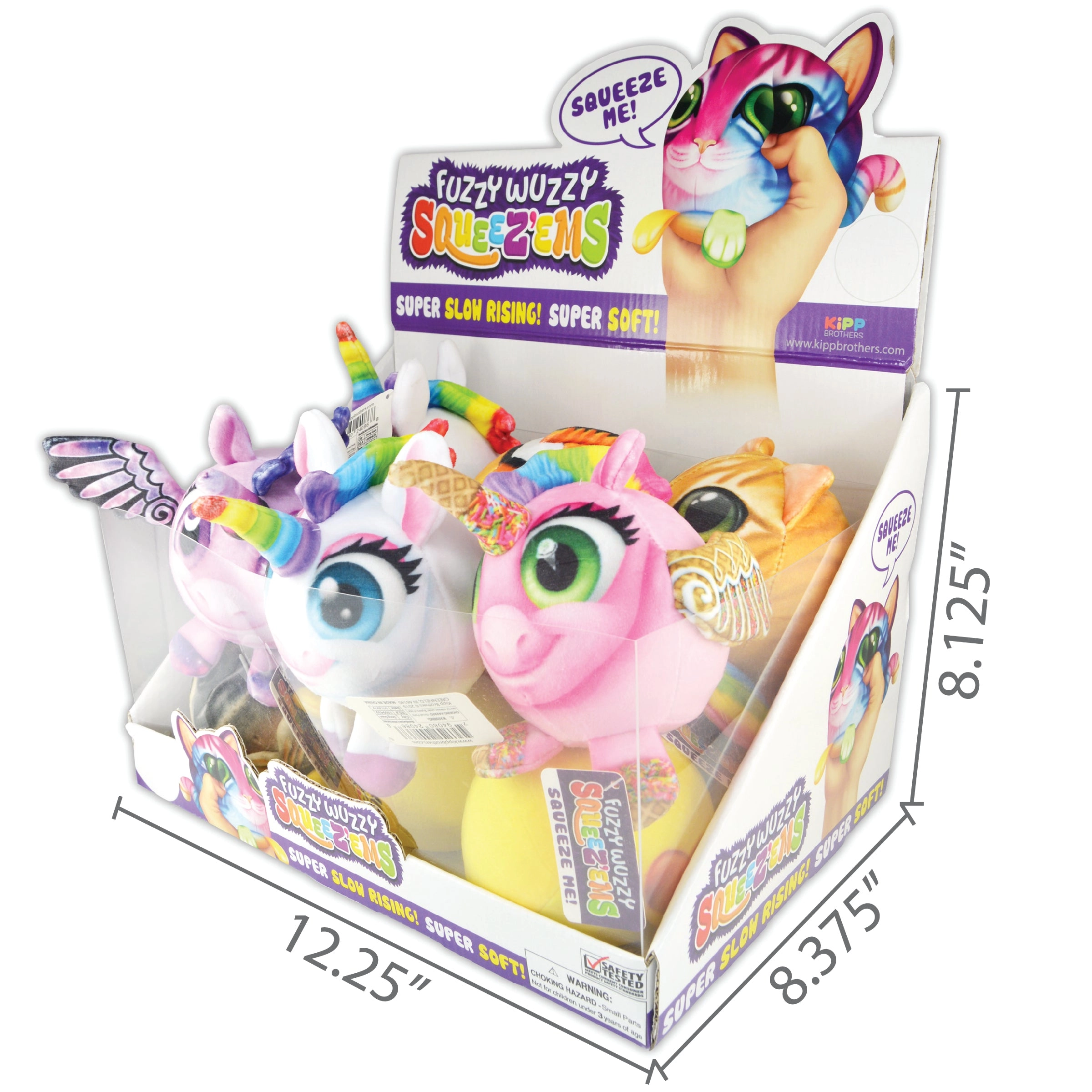 Squish and Squeeze Plush Ball Toy - 12 Pieces Per Retail Ready Display 24086