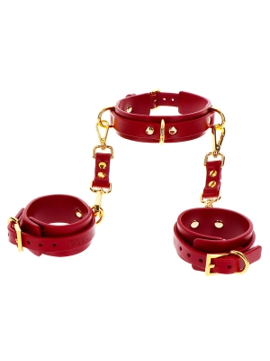 Taboom Faux Leather Collar & Wrist Cuffs