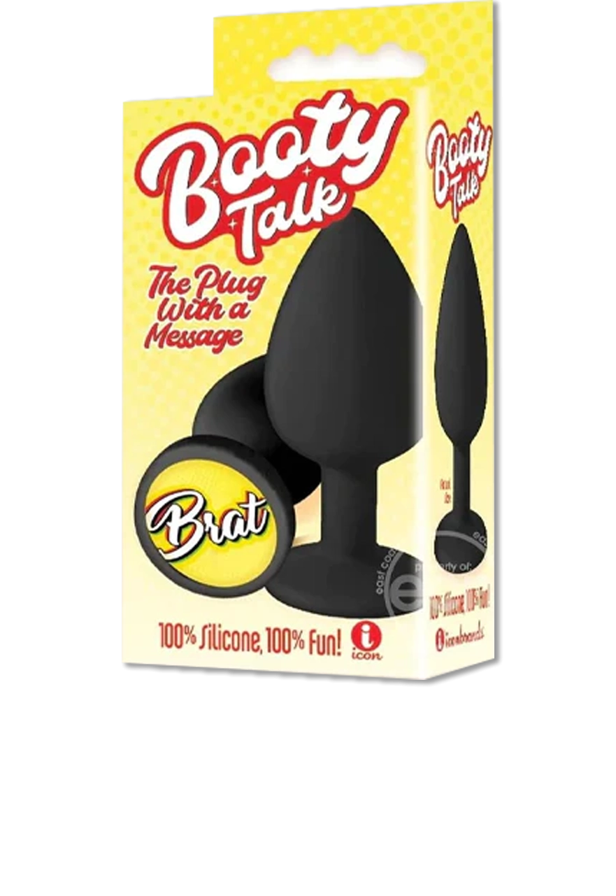 The 9's - Booty Talk Silicone Butt Plug Brat - Black