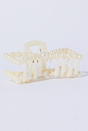 White Bowtie Claw Clip
