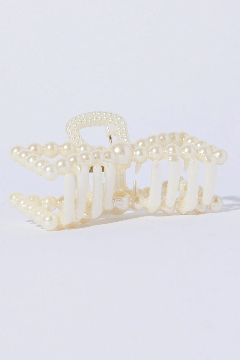 White Bowtie Claw Clip