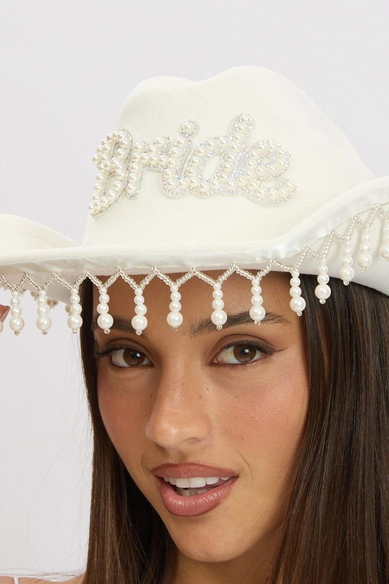 White Bride Hat