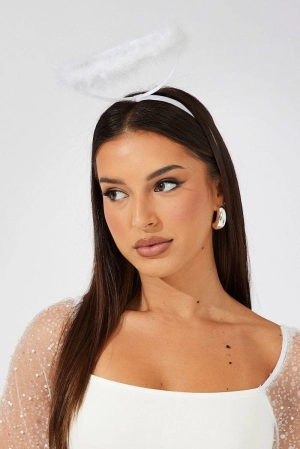 White Halloween Angel Hair Hoop