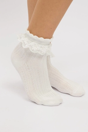 White Lace Frill Socks