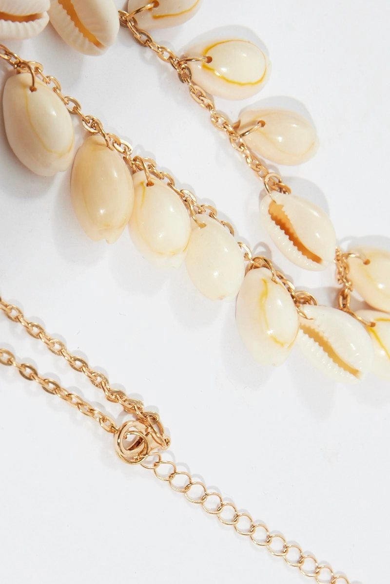 White Shell Pendent Belly Chain
