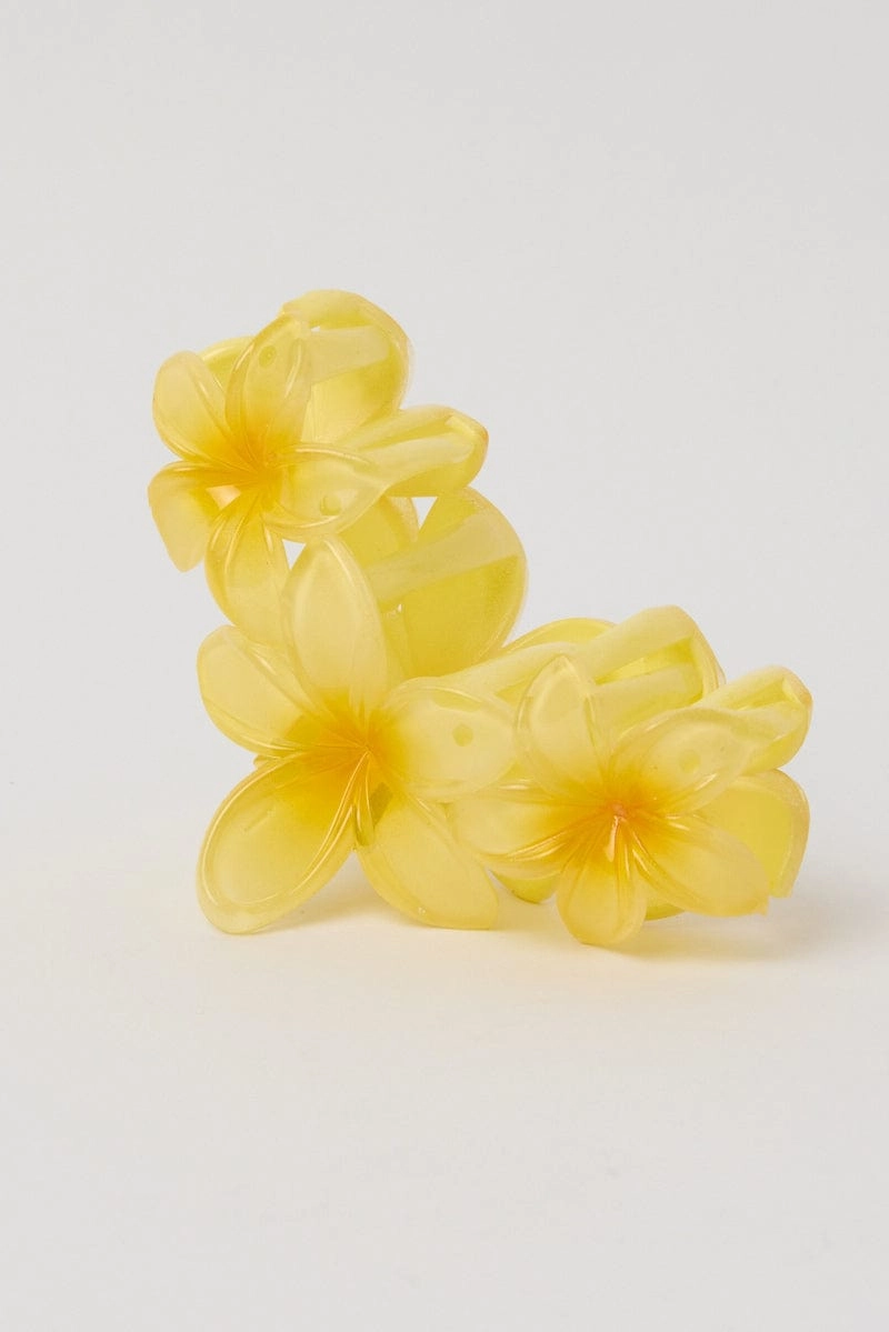 Yellow Flower Claw Clip