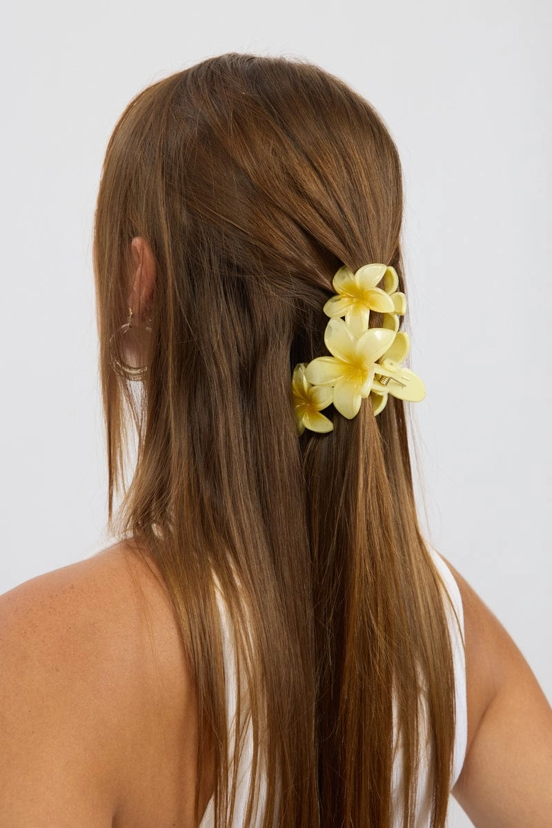 Yellow Flower Claw Clip